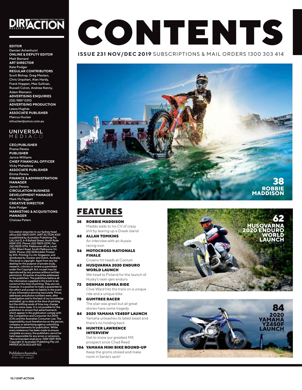 Dirt Action Preview Pages