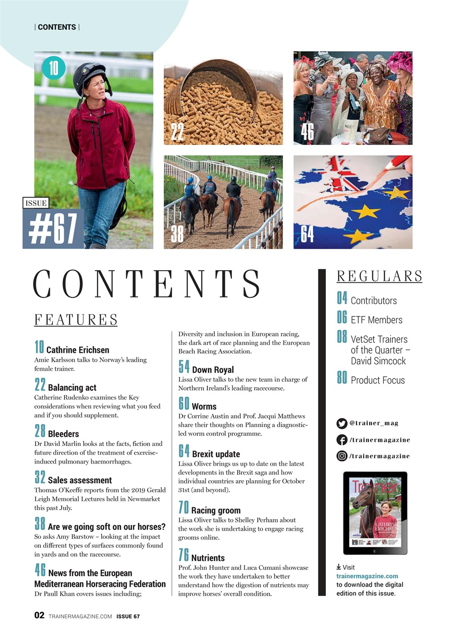 European Trainer Magazine - horse racing Preview Pages