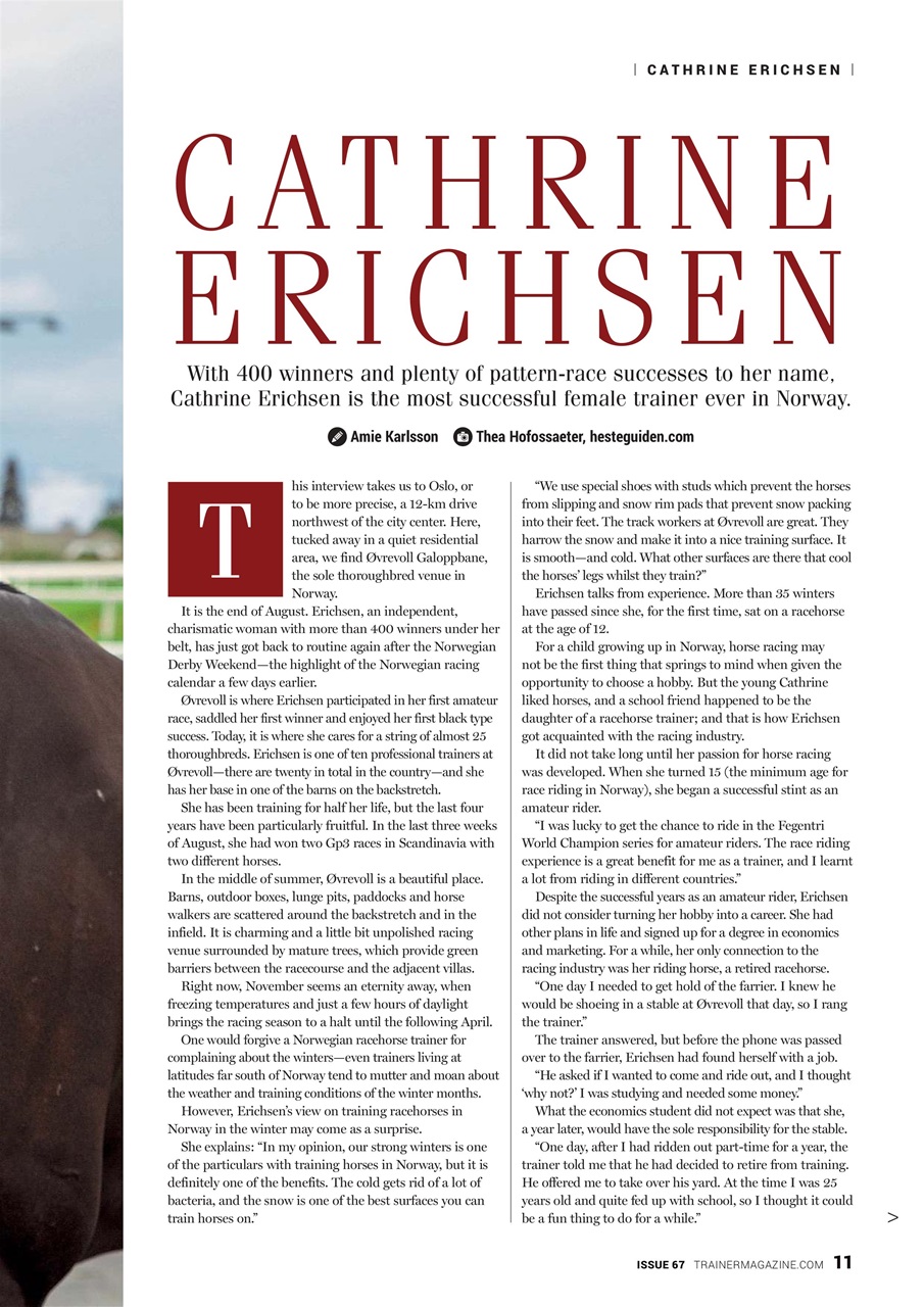 European Trainer Magazine - horse racing Preview Pages
