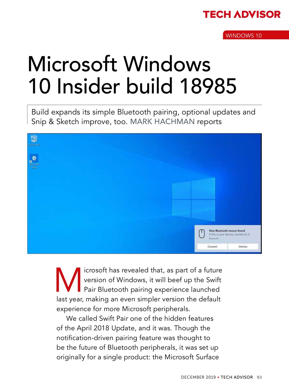 Tech Advisor Preview Pages