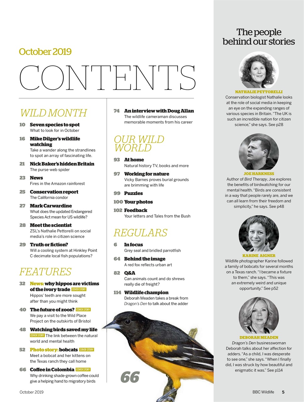 BBC Wildlife Magazine Preview Pages