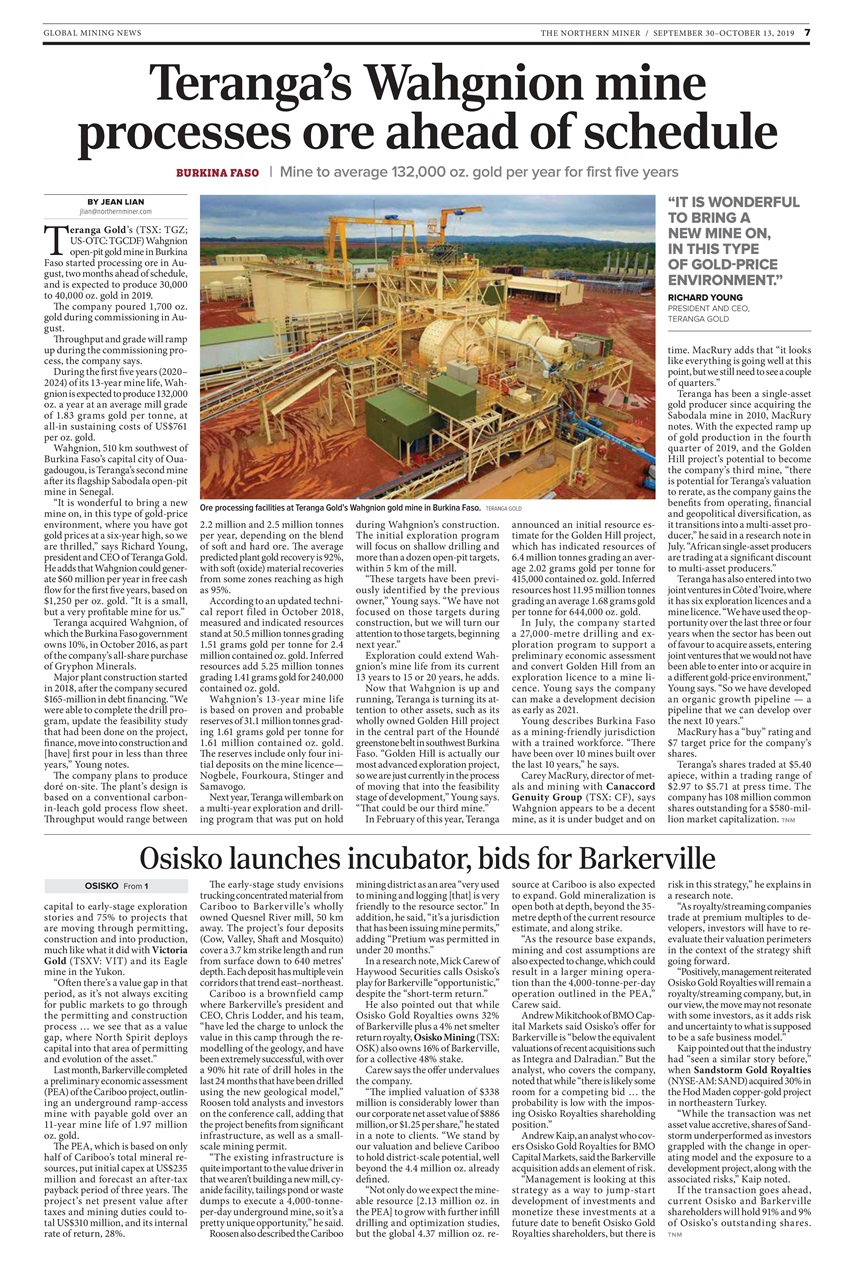 The Northern Miner Preview Pages