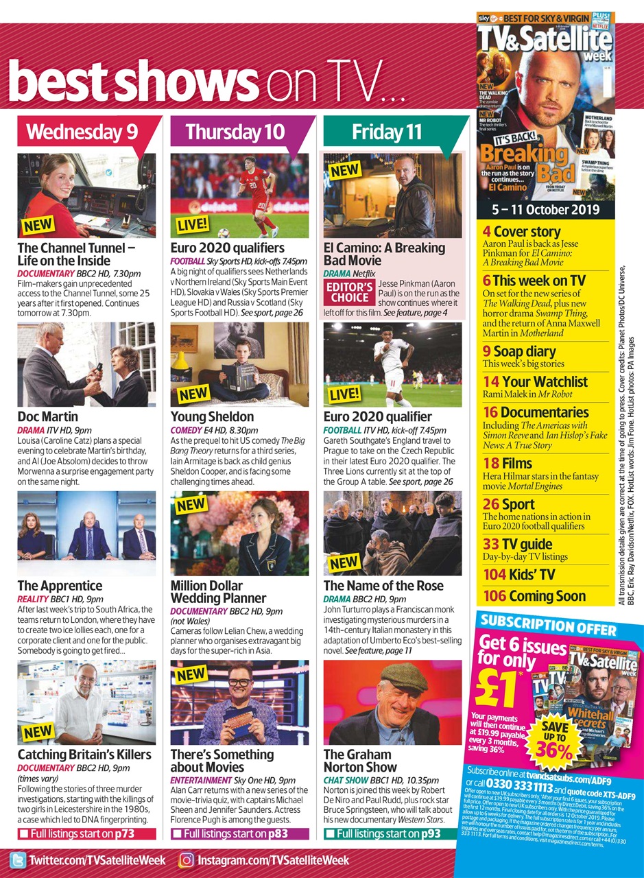 TV & Satellite Week Preview Pages