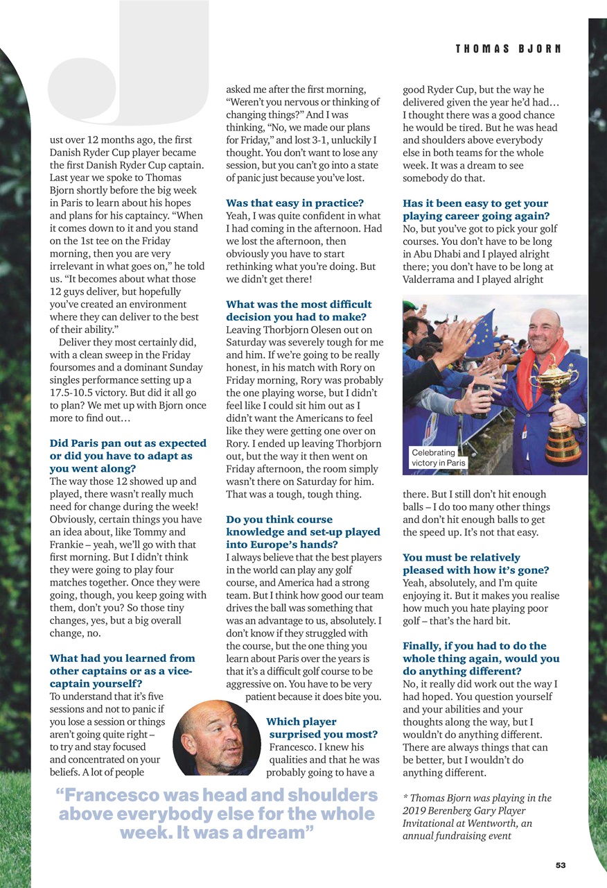 Golf Monthly Preview Pages