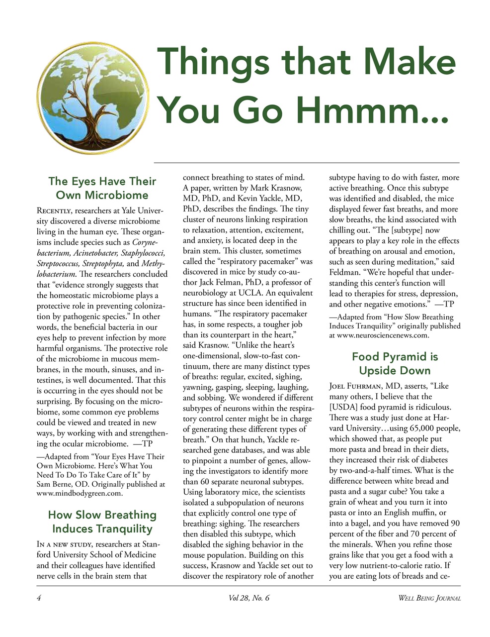 Well Being Journal Preview Pages