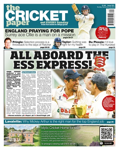 The Cricket Paper issue 29th September 2019