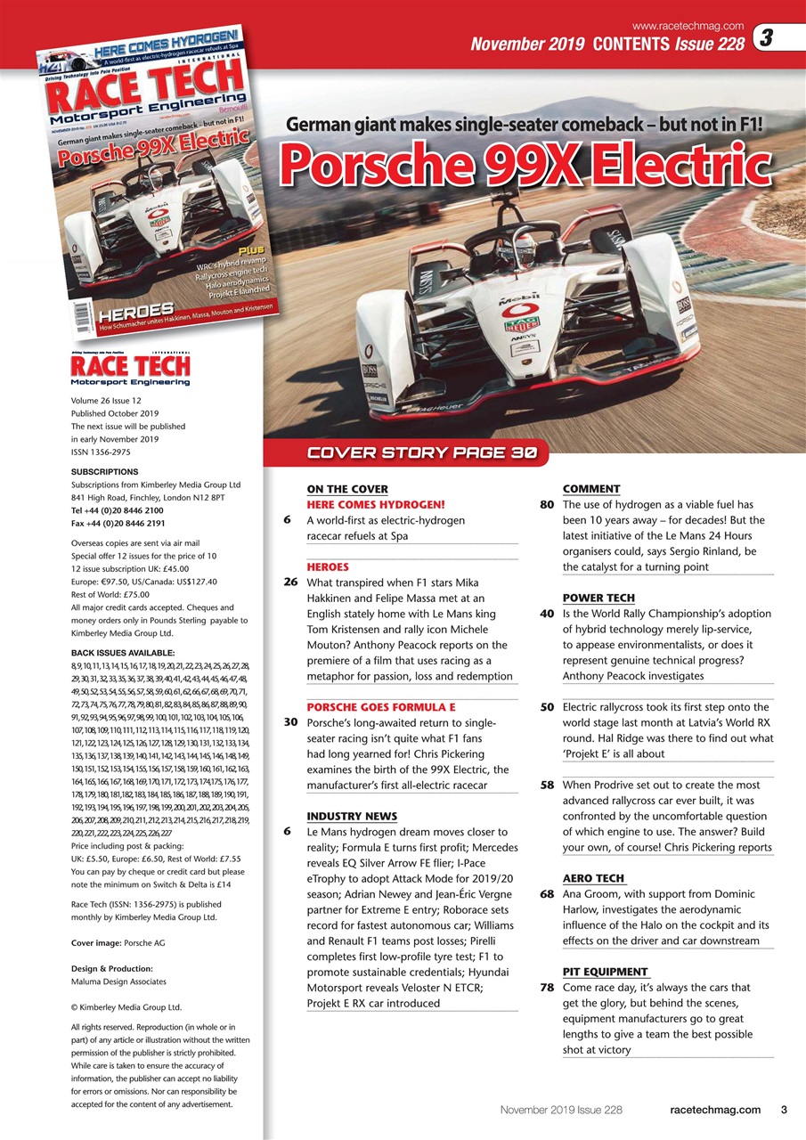 Race Tech Preview Pages