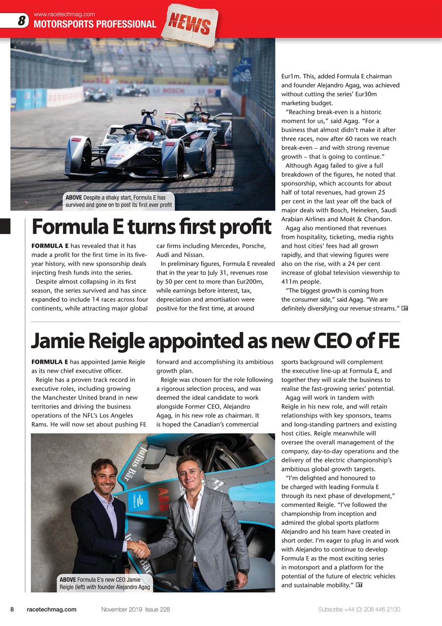 Race Tech Preview Pages