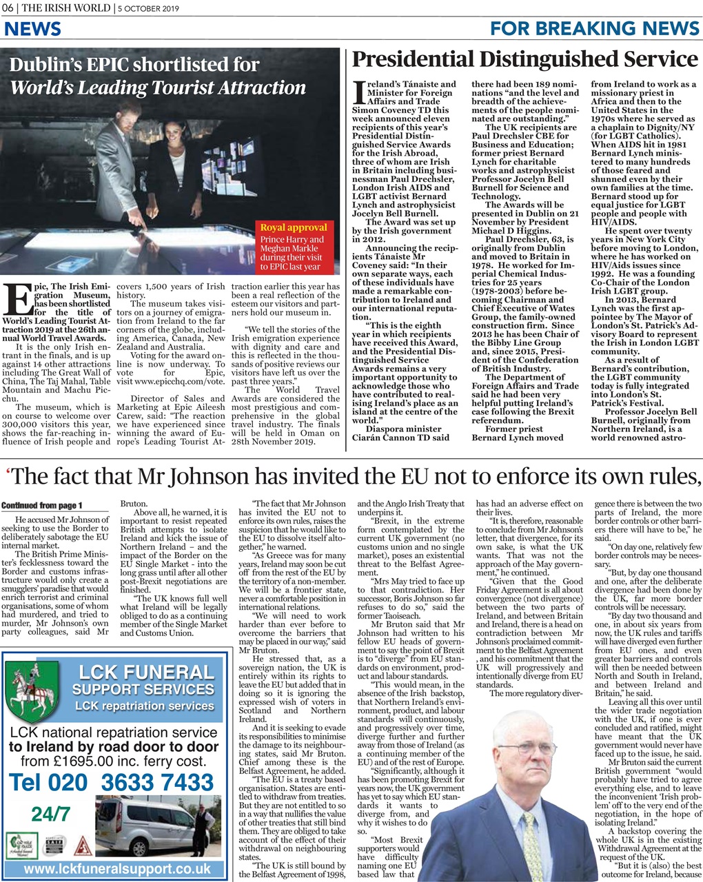 Irish World Preview Pages