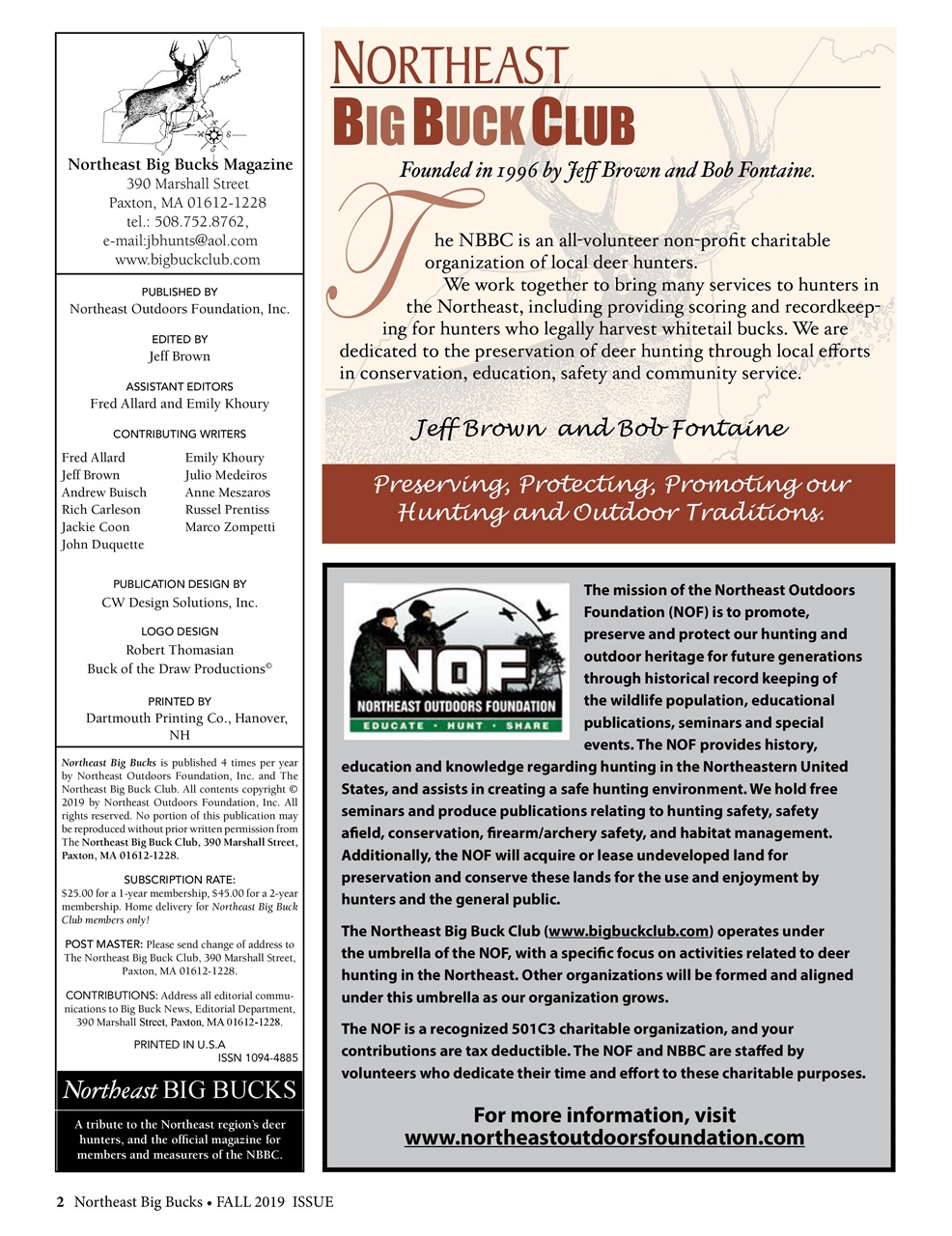 Northeast Big Bucks Preview Pages