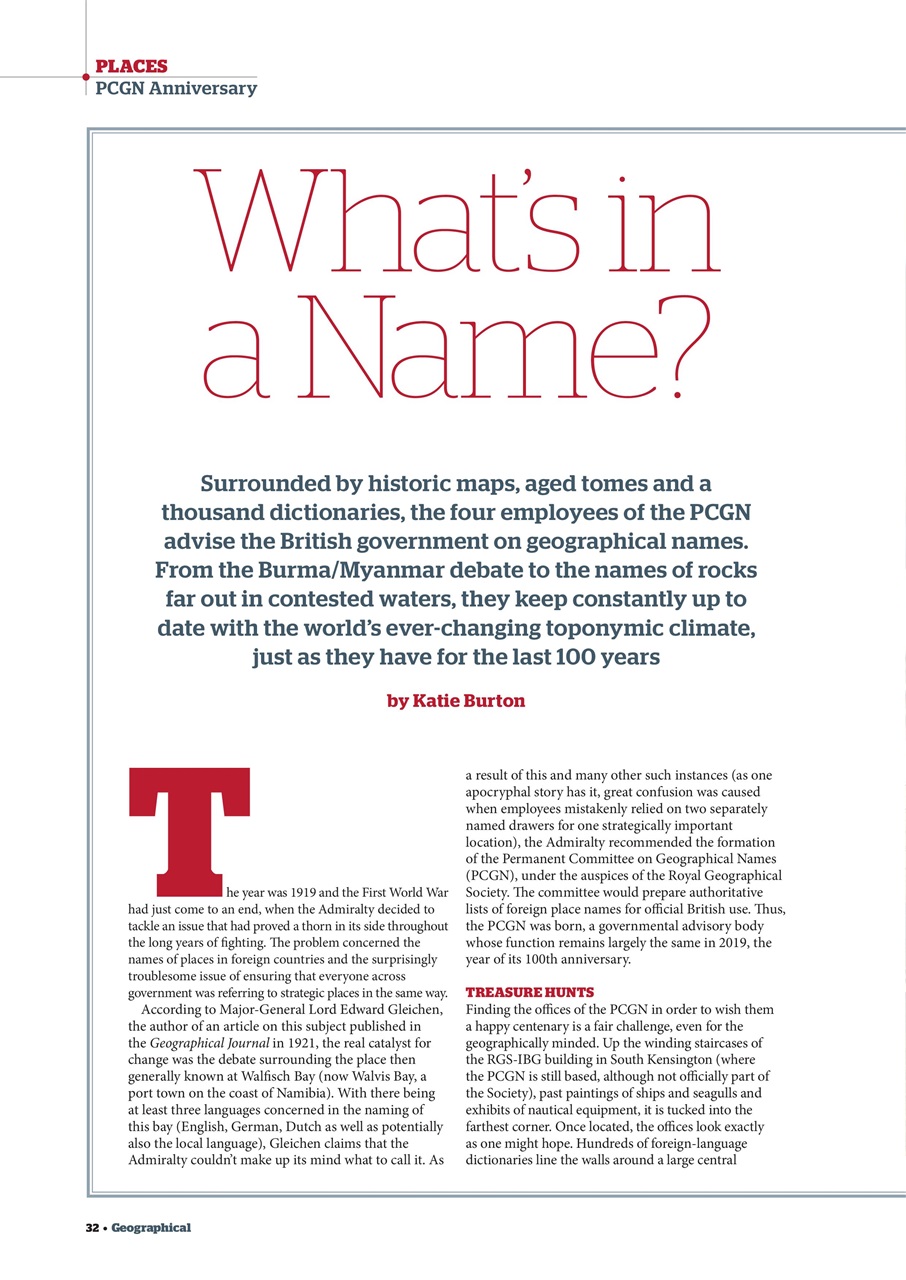 Geographical Preview Pages