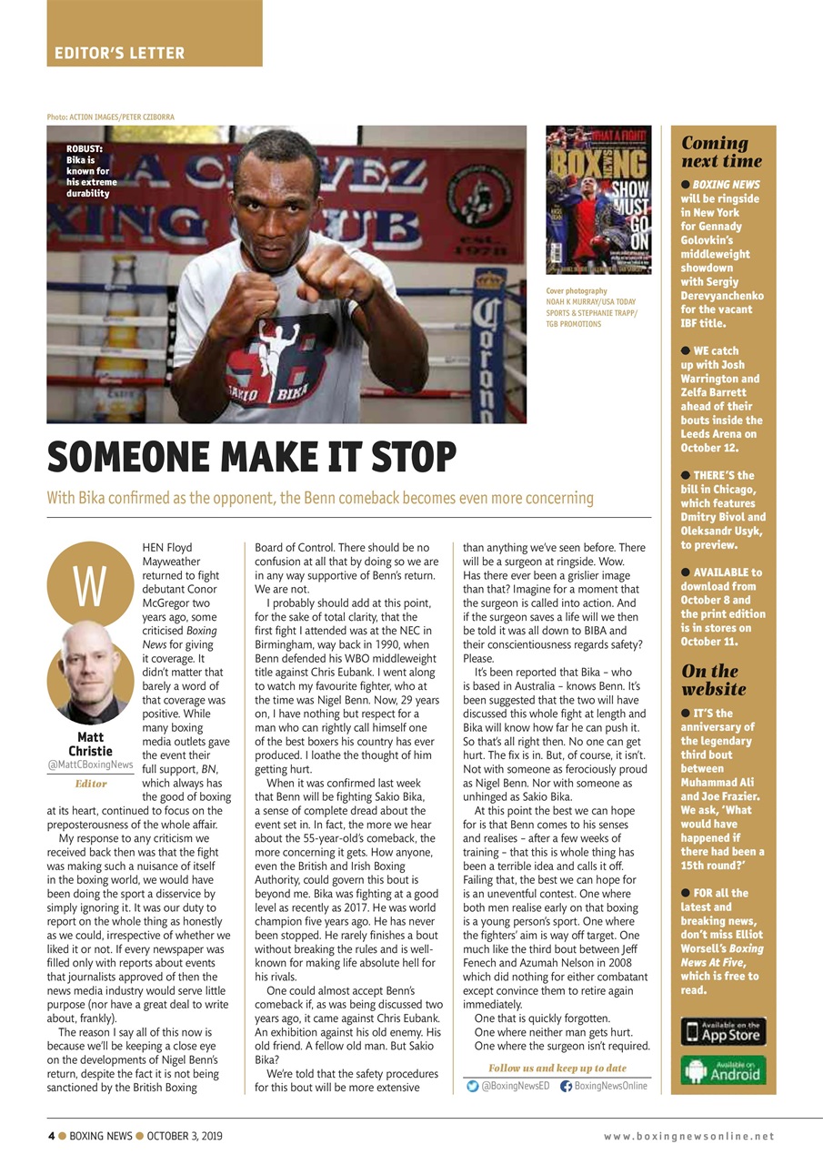 Boxing News Preview Pages