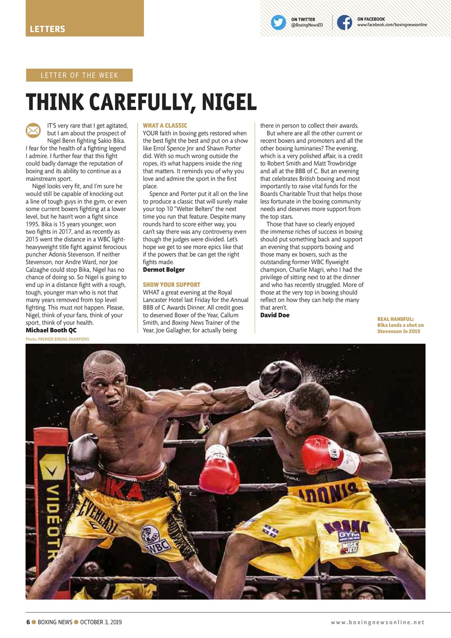 Boxing News Preview Pages