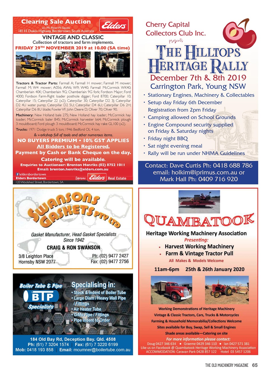 The Old Machinery Magazine Preview Pages