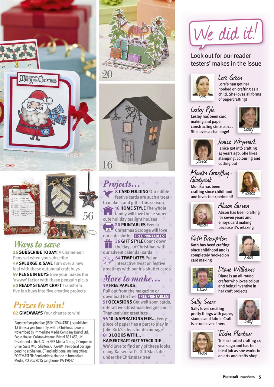 Papercraft Inspirations Preview Pages