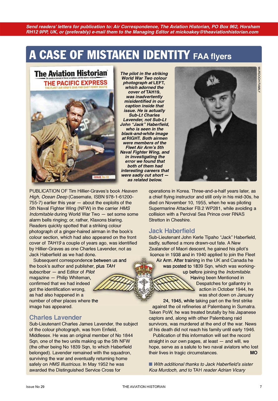 The Aviation Historian Magazine Preview Pages