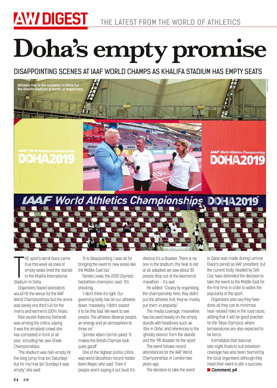 AW – Athletics Weekly Magazine Preview Pages