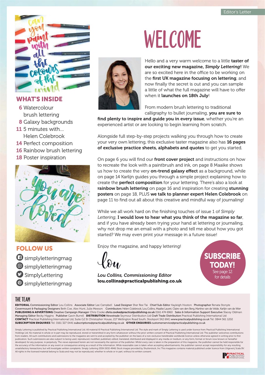 Simply Lettering Preview Pages