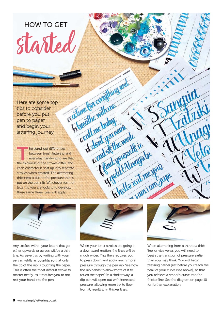 Simply Lettering Preview Pages