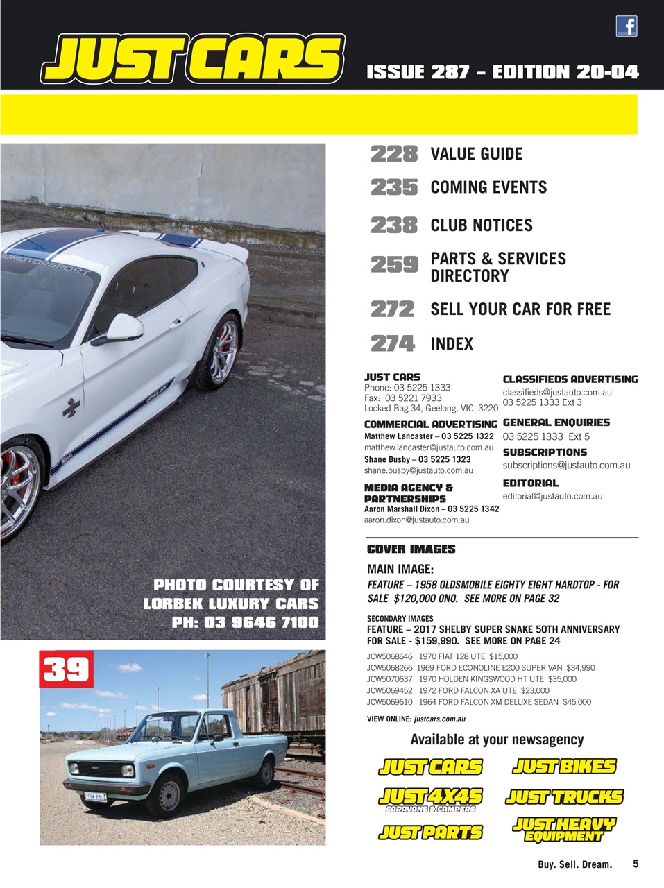 JUST CARS Preview Pages