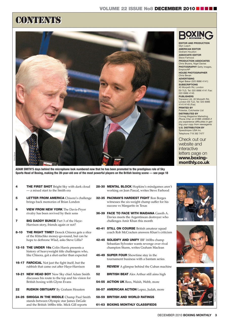 Boxing Monthly Preview Pages