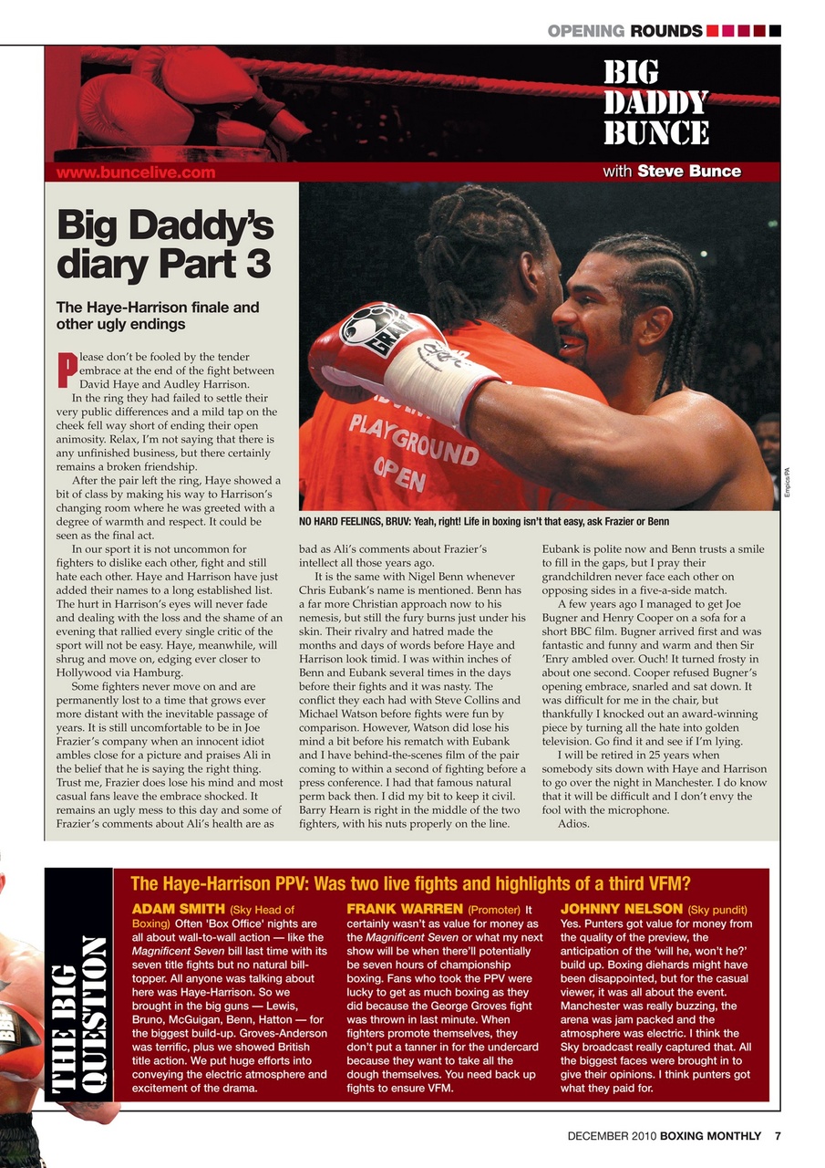 Boxing Monthly Preview Pages