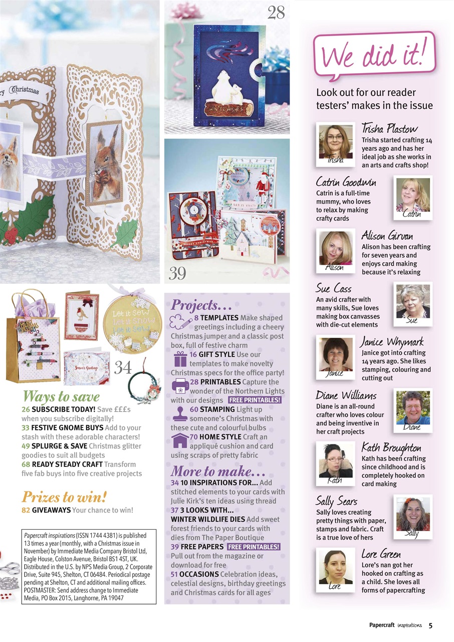 Papercraft Inspirations Preview Pages