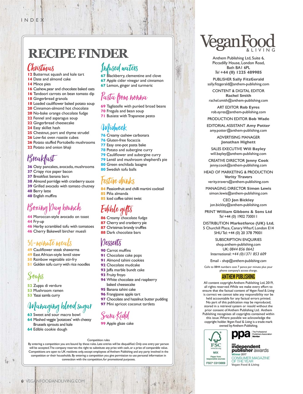 Vegan Food & Living Magazine Preview Pages