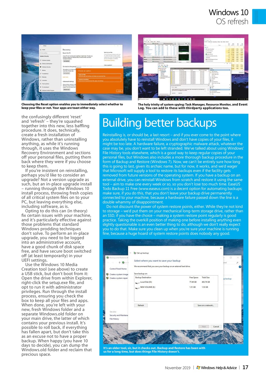 Windows Help & Advice Preview Pages