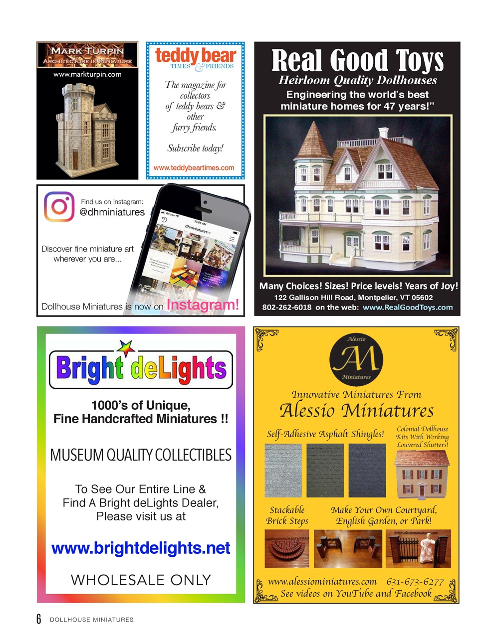 Dollhouse Miniatures Preview Pages