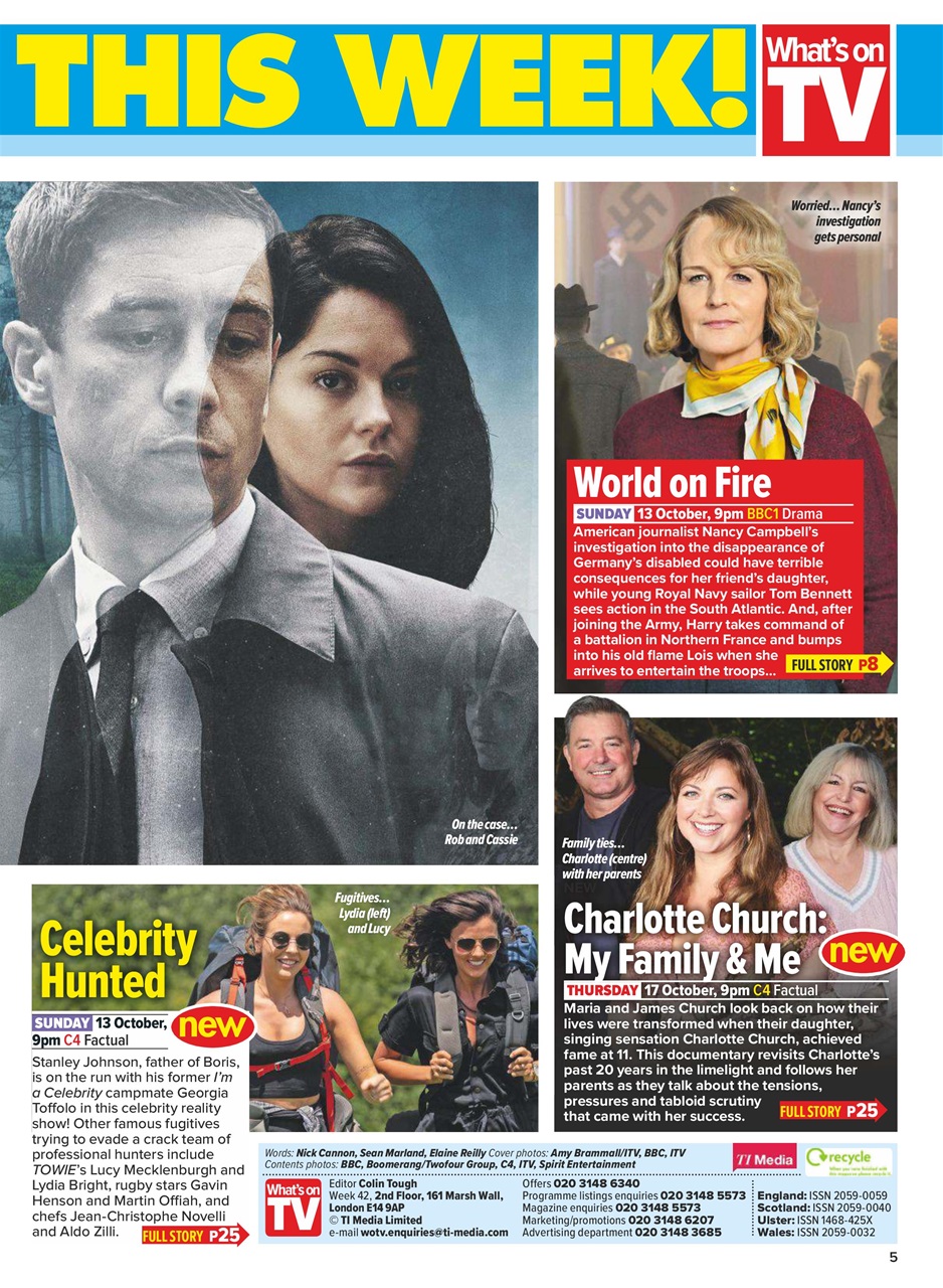 What's on TV Preview Pages