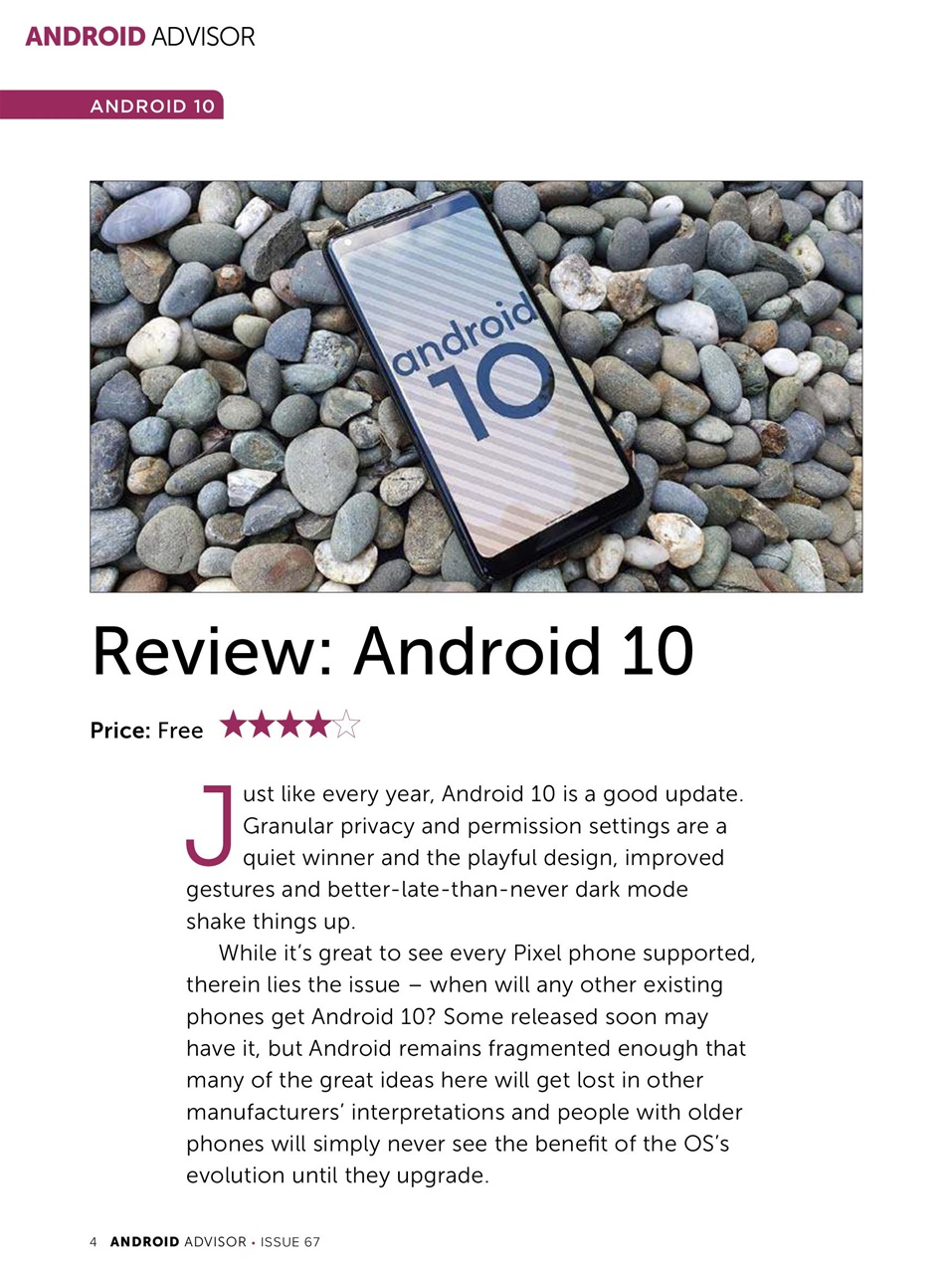 Android Advisor Preview Pages