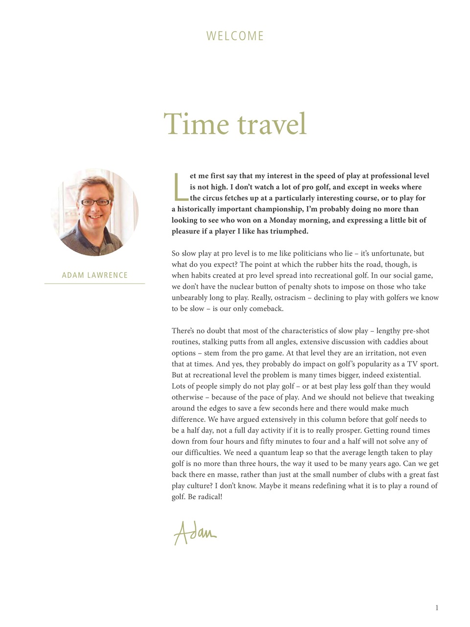 Golf Course Architecture Preview Pages