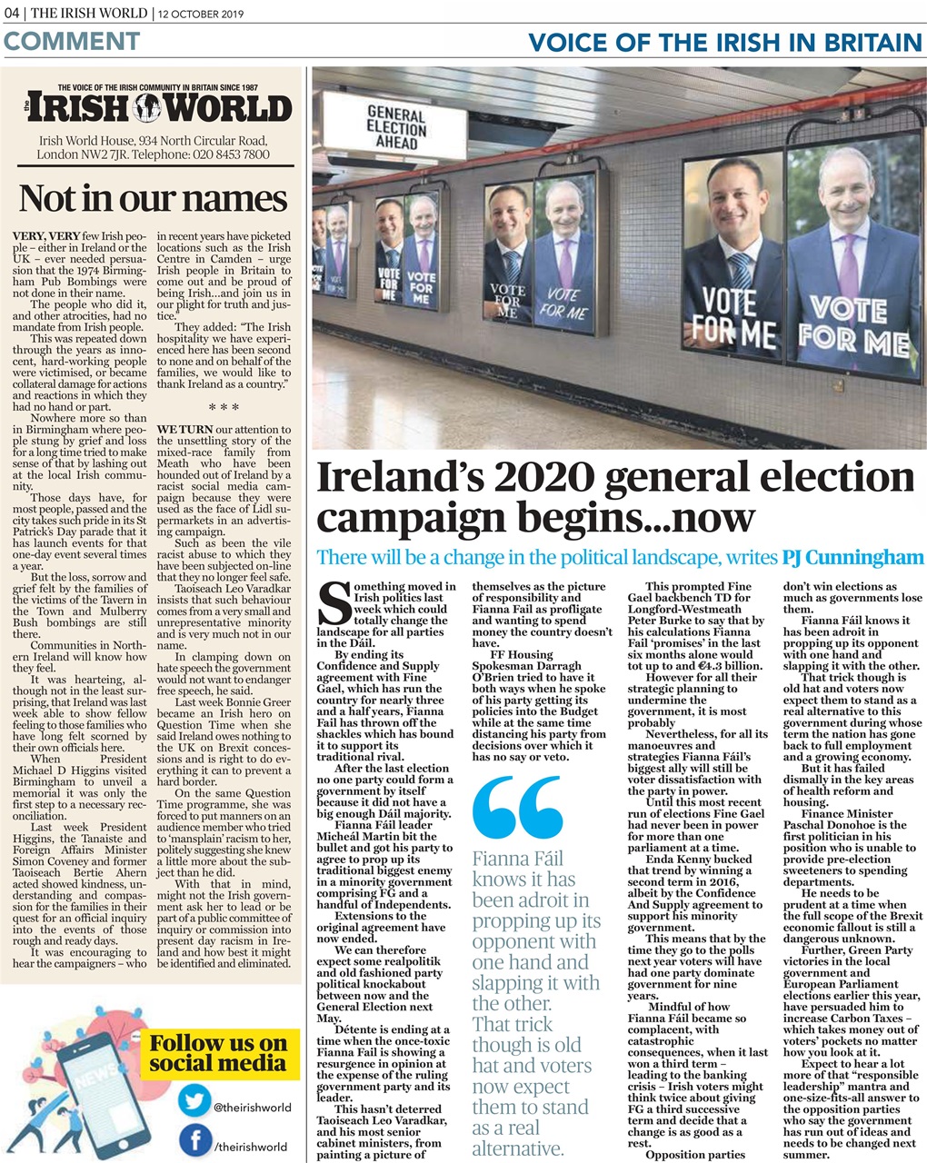 Irish World Preview Pages