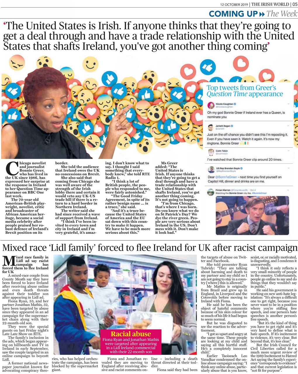 Irish World Preview Pages