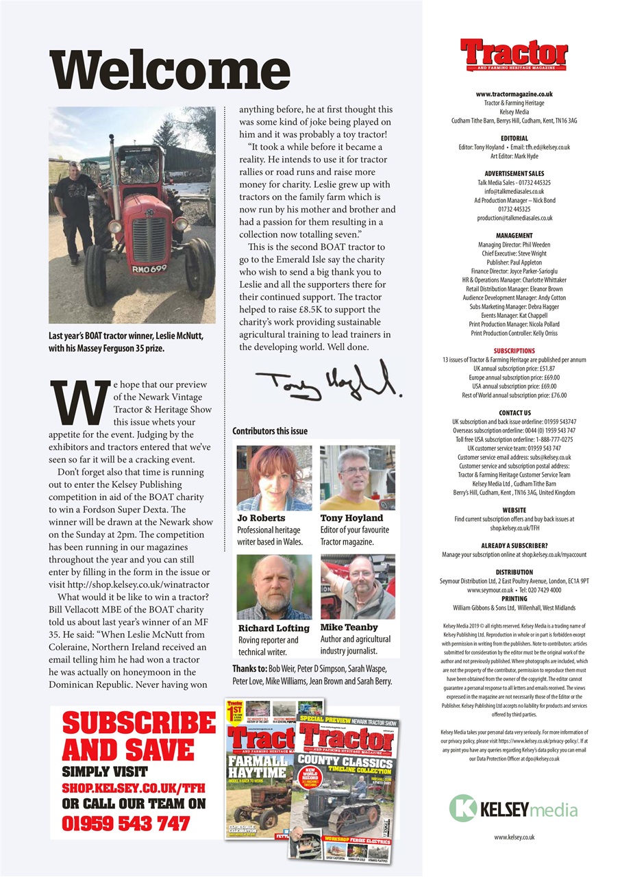 Tractor & Farming Heritage Magazine Preview Pages