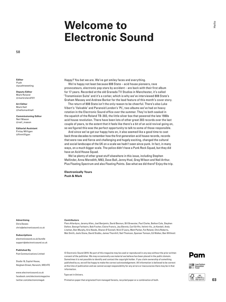Electronic Sound Preview Pages