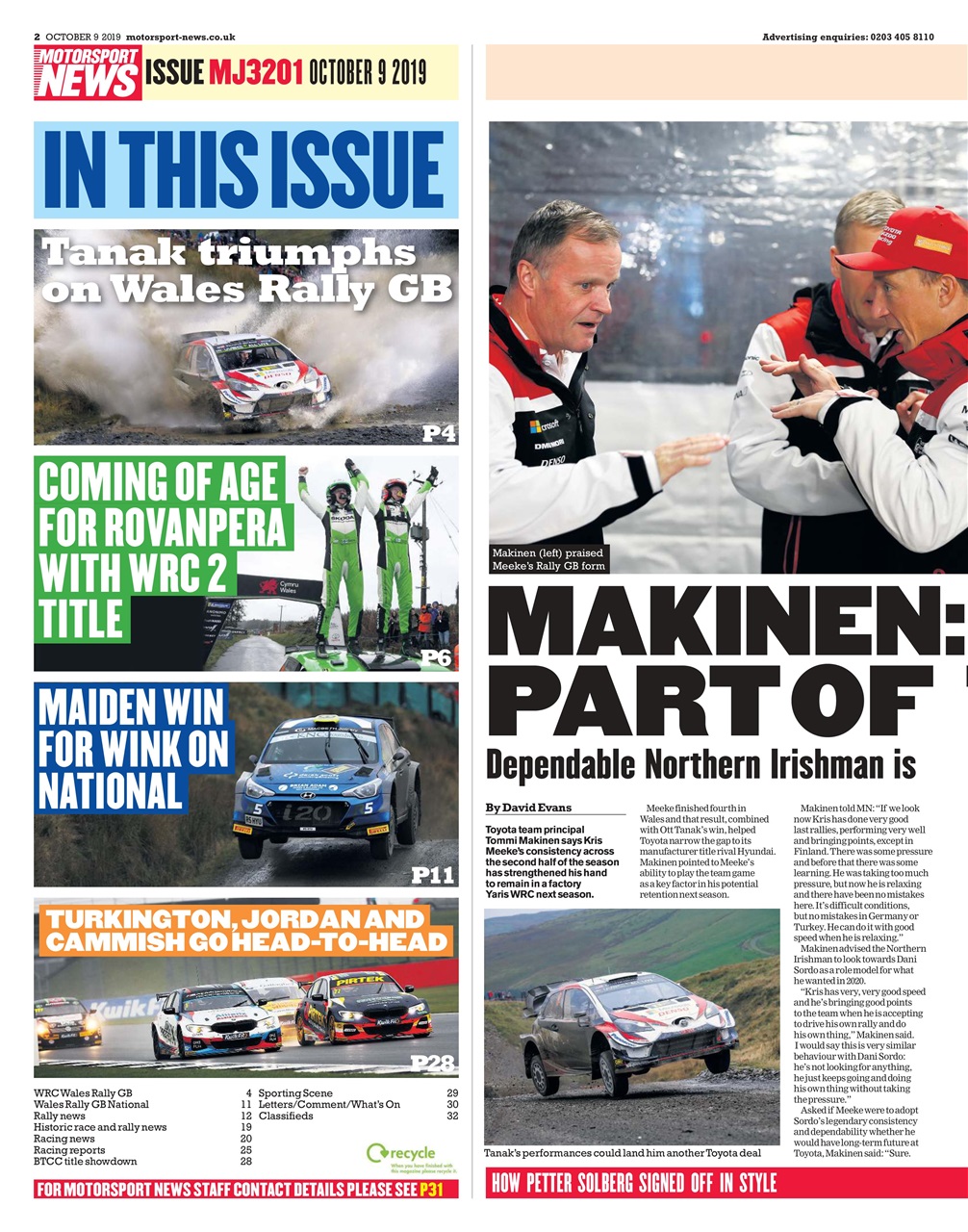 Motorsport News Preview Pages