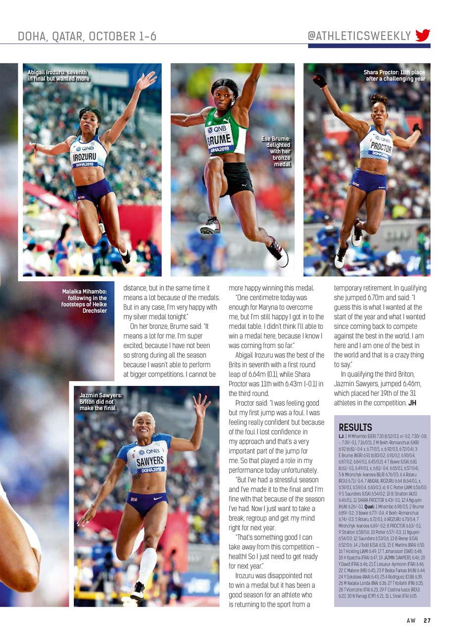 AW – Athletics Weekly Magazine Preview Pages