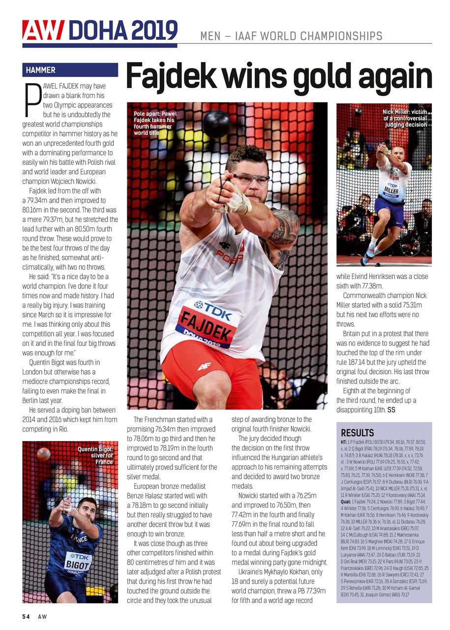 AW – Athletics Weekly Magazine Preview Pages