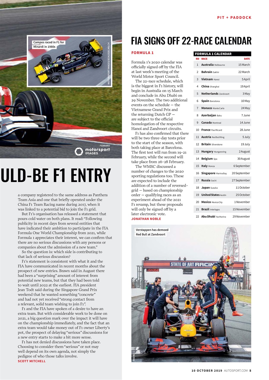 Autosport Preview Pages