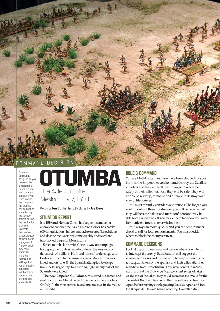 Miniature Wargames Preview Pages