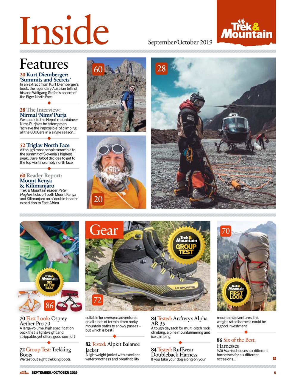 Trek & Mountain Magazine Preview Pages