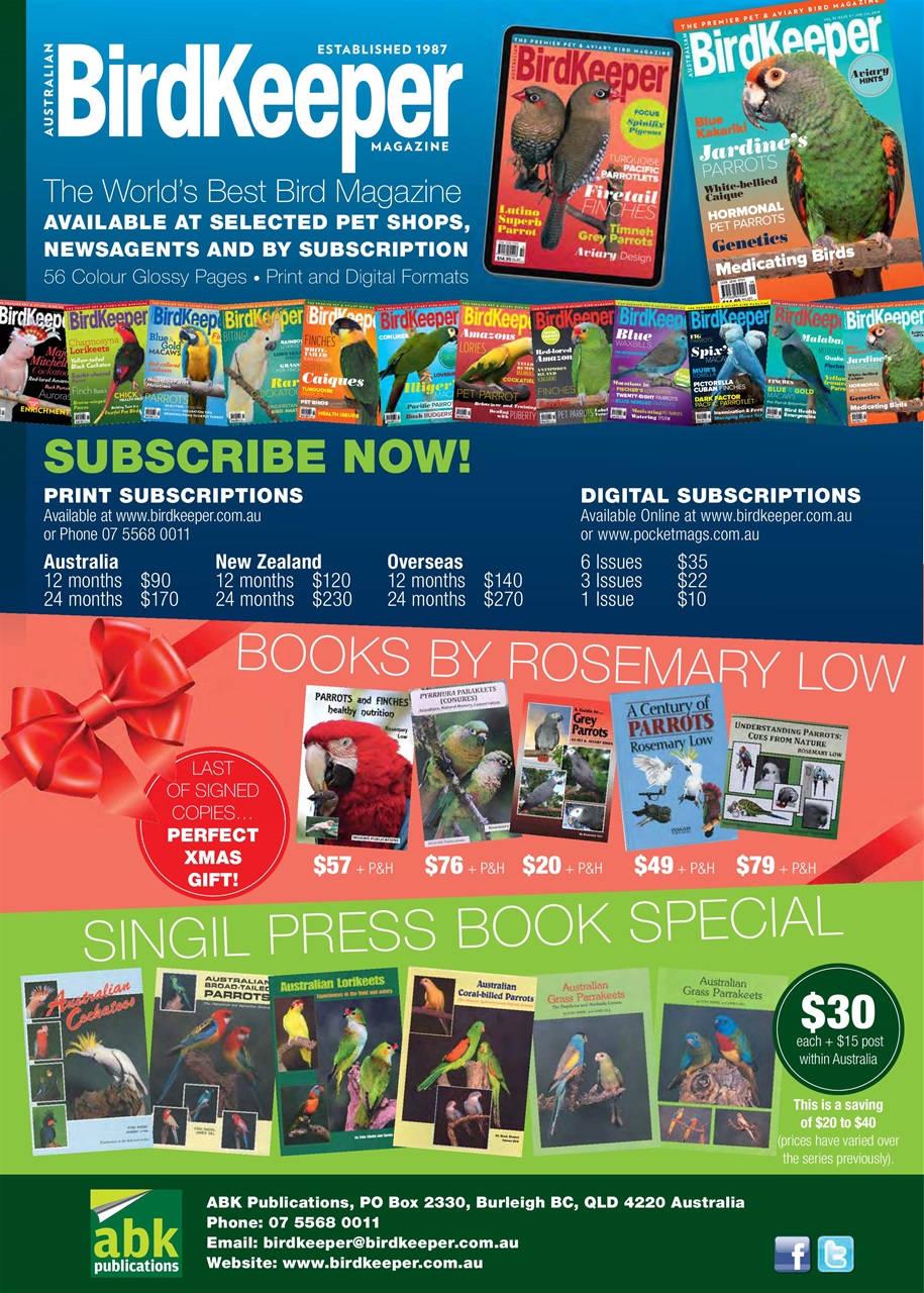 Australian Birdkeeper Magazine Preview Pages
