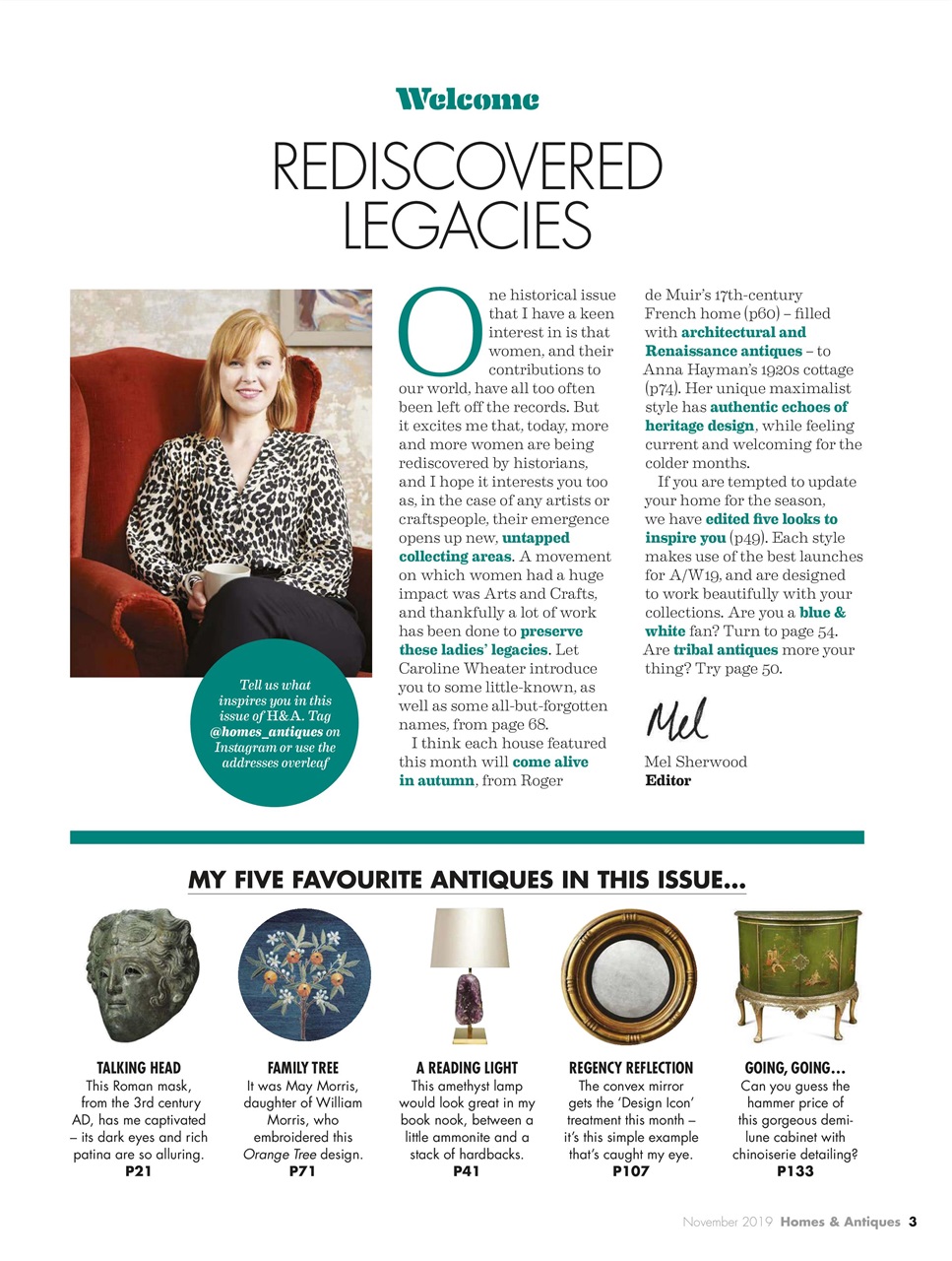 Homes & Antiques Magazine Preview Pages