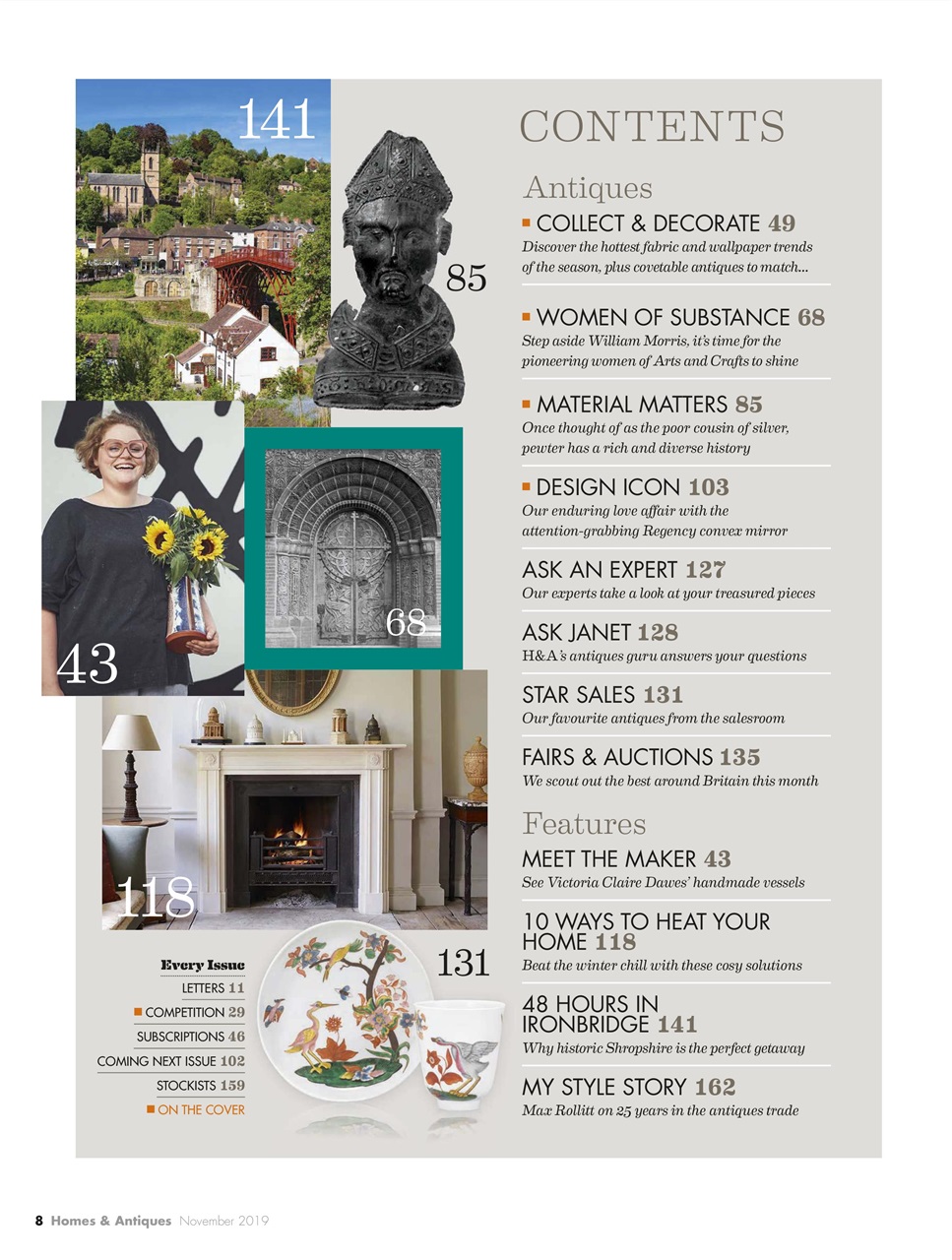 Homes & Antiques Magazine Preview Pages