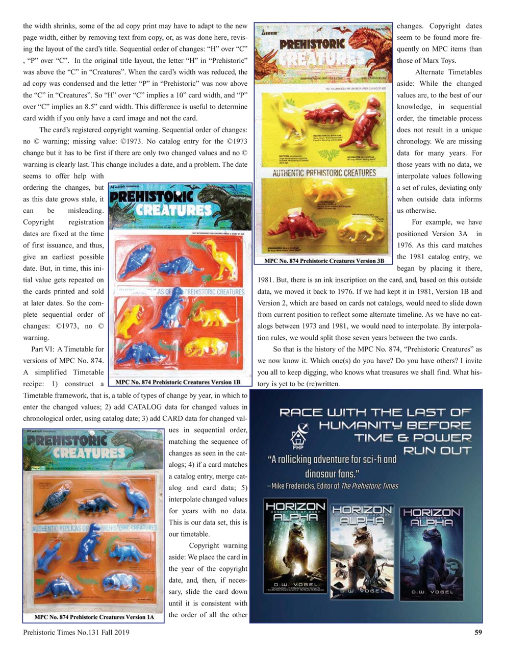 Prehistoric Times Preview Pages