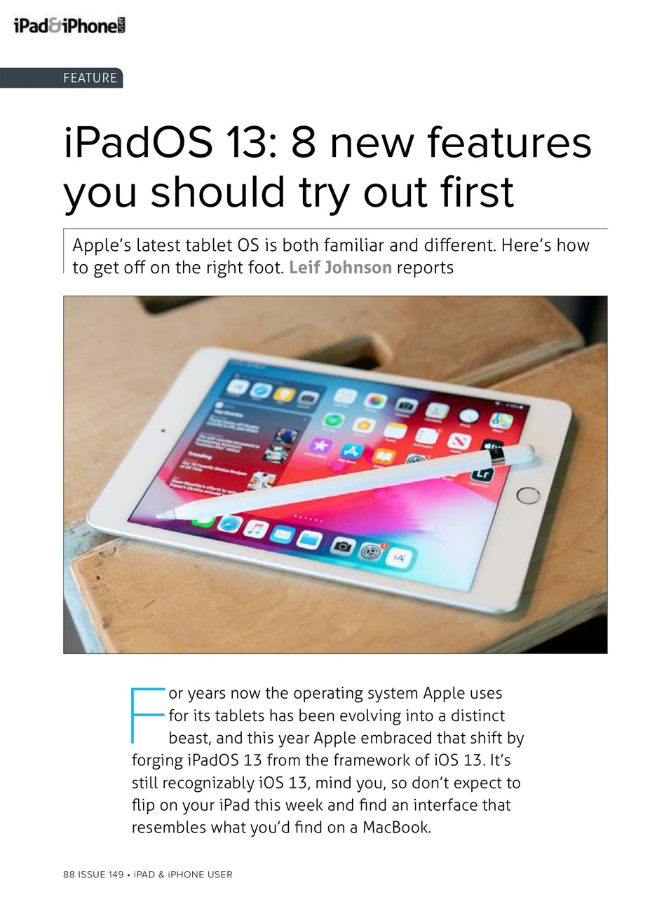 iPad and iPhone User Preview Pages