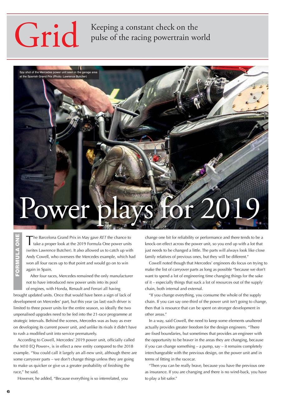 Race Engine Technology Preview Pages
