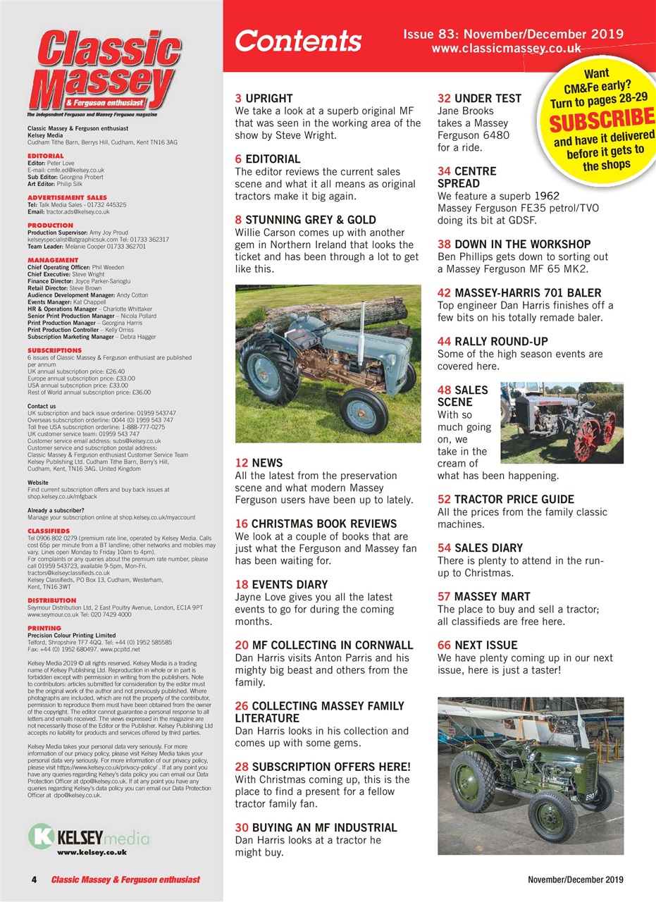 Classic Massey Preview Pages